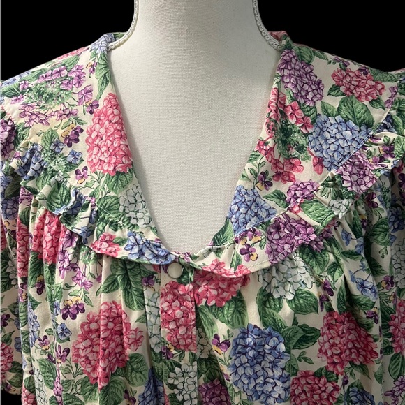 Vintage Spectator II Floral Cottage Core Prairie 60s Pearl Snaps Housecoat Dress - Picture 4 of 10